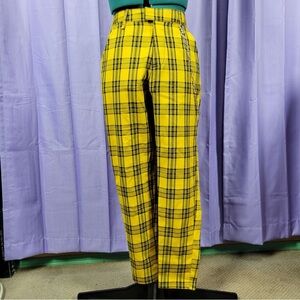 Hot Topic Yellow Plaid Pants